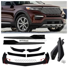 For 20-25 Ford Explorer Front Bumper Lip Splitter Side Skirts Rear Lip Kits US