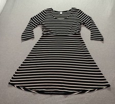 Old Navy Dress Women's Medium Stretch Nautical Sailor Coastal Lounge Black White