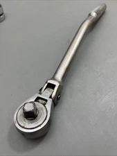 S-K 3/8" Drive Bent Handle Flex Head Ratchet Knurled Handle 3770 USA read