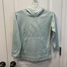 Adidas Kid  s Light Mint Pullover Hoodie Size Small 7/8 See Pics 