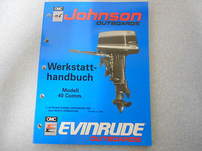 Werkstatthandbuch Johnson / Evinrude Außenborder '' ES '' 40 PS Comm. Modell 1990