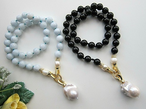 Large Keshi Pearl Pendant \ Necklace. Two in one. - Picture 7 of 38
