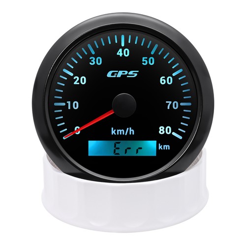 85mm schwarzes GPS Geschwindigkeitsmesser 0-80km/h Messgerät für Motorräder Boot - Picture 5 of 15