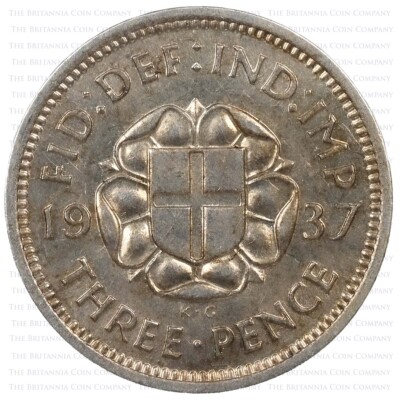 George VI Threepence Coins 1937, 1941 & 1944 – UK Lot