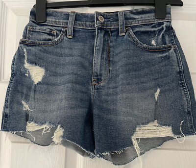 Jean Shorts Hollister Fluffy Shorts Ladies Hollister Blue Denim
