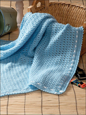HÄKELANLEITUNG - EINFACHE BANDKANTE SPORT GEWICHT BABYDECKE 33'' X 34''