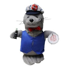 Coca Cola 1998 Walrus Beanie  Baby with Soda In Hand Vintage Christmas With Tags