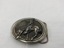THIS GREAT USA  352 AMERICAN INDIAN ON HORSE BELT BUCKLE