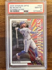 2020 Donruss Optic Bo Bichette Stained Glass PSA 10 New York Mets Blue Jays