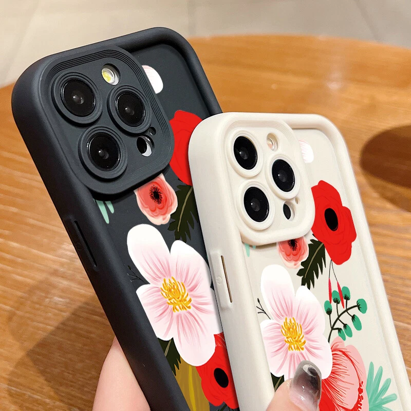 For iPhone 15 14 13 12 11 Pro Max Plus XS XR 8 7 Shockproof Flowers Case Cover - Image 3 of 4