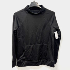 Xersion Black Mock Neck Pullover Sweatshirt Wmns Sz Medium Thumb Hole Pockets