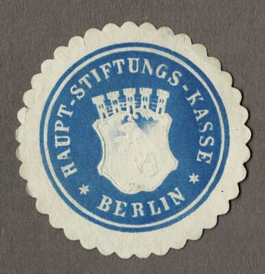 Seal brand HAUPT-STIFTUNGS-KASSE BERLIN