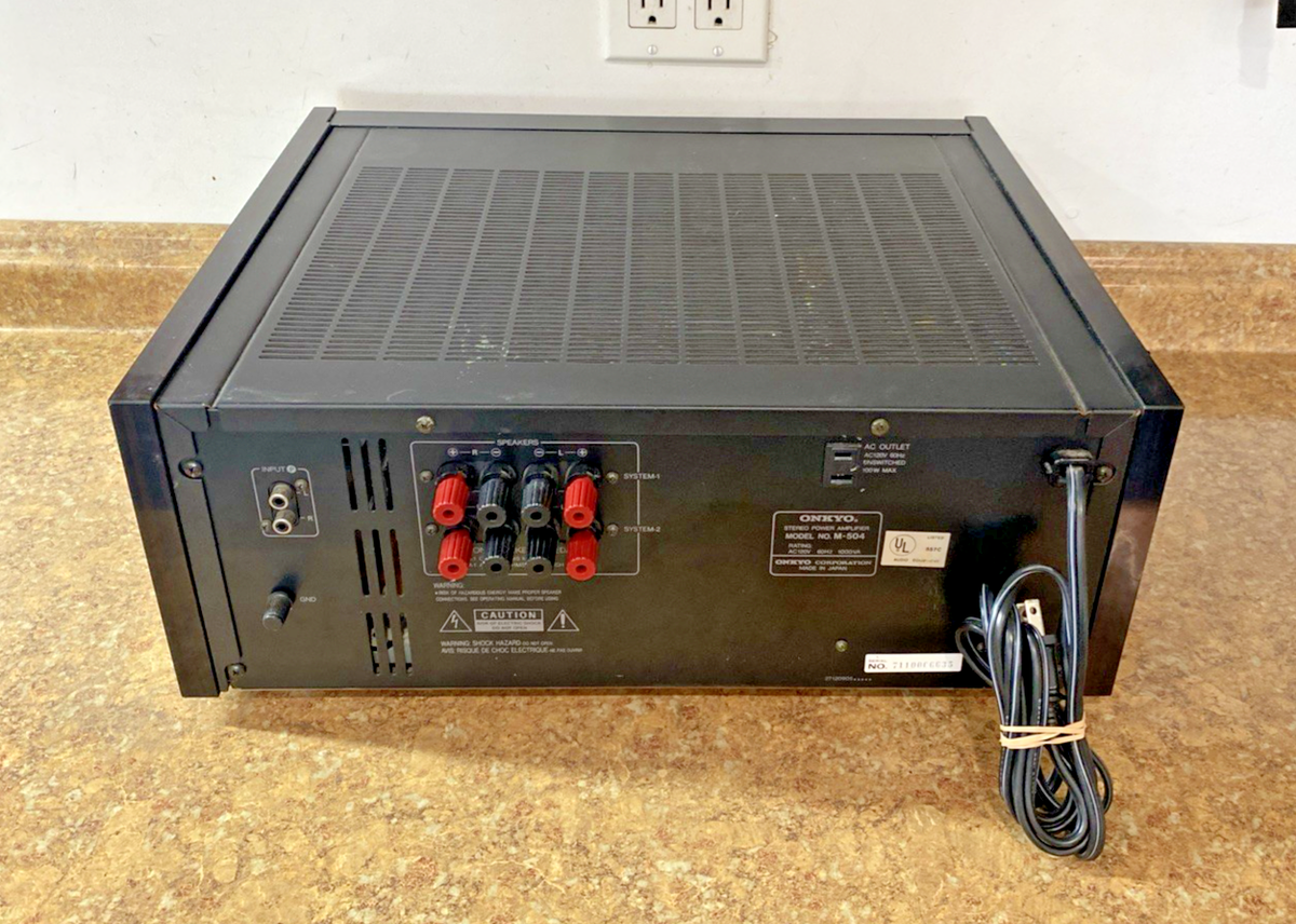 ONKYO Integra M-504 Stereo Power Amplifier Working! Great