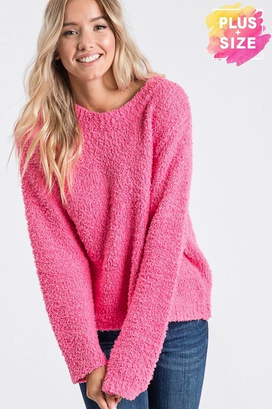New PLUS SIZE Womens SOFT HOT PINK WILLOW MOHAIR MOCK NECK BOXY SWEATER 1X  | eBay