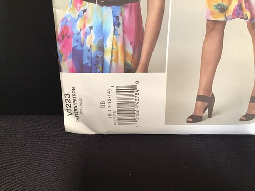 Vestido VOGUE V1223 Patrón Costura Misses ANNE KLEIN 8 10 12 14 SIN CORTAR Nuevo - Imagen 2 de 4