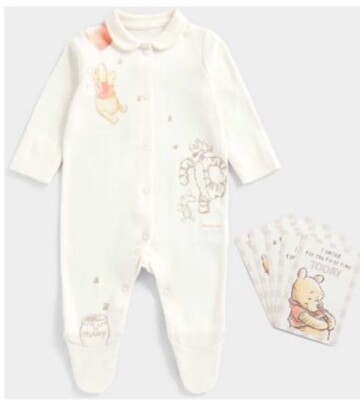 Disney Winnie The Pooh Mothercare Sleepsuit Milestone Cards Month  10 Lbs UK