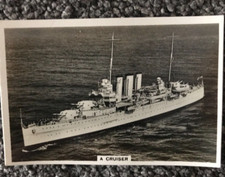 Tobacco Card, Senior Service, THE NAVY, 1937, A Cruiser, #8