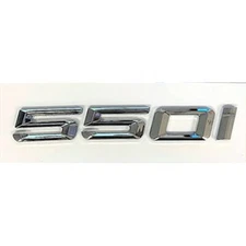 550i Chrome Rear Trunk Emblem Badge for BMW 550i Decal Numbers Letters