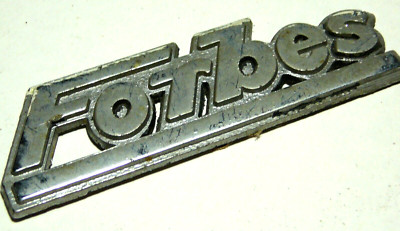 Vintage FORBES Metal Car Dealership Badge Emblem Tag