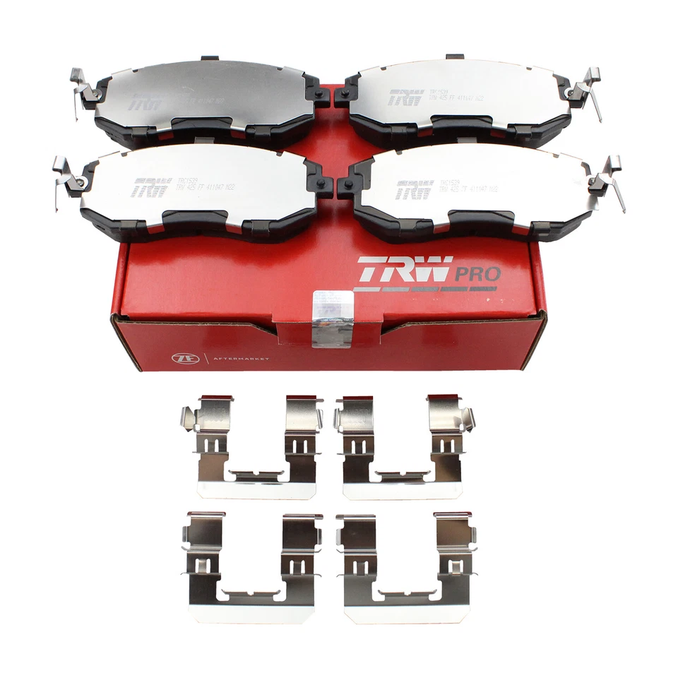 Juego de pastillas de freno delanteras de cerámica TRW Pro con herrajes para Scion FR-S 2,0 L 2013-2016 Foto 3 de 4