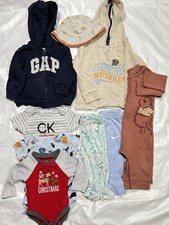 Infant Boys O-6 Months Mixed Clothing Lot 9 Pieces