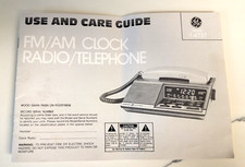 GE Phone Alarm Clock Radio Model 7-4737 Manual Use  Care Guide Vintage