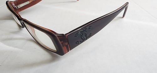 Chanel 3095 Brille Brillengestell Havanna Braun Rechteckig mit Kristall CC - Bild 10 von 17