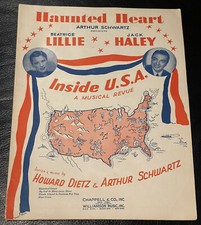 Haunted Heart by Howard Dietz  Arthur Schwartz Inside U.S.A. Sheet Music