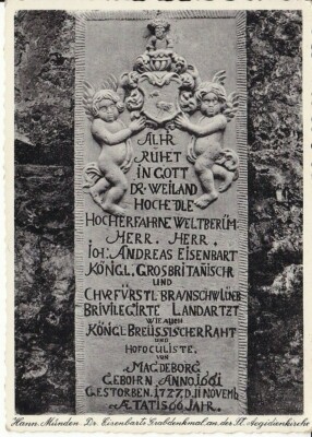 Ancient Ak Hann. Münden Dr Eisenbartes Grave Memorial on The St Aegidinkirche 50