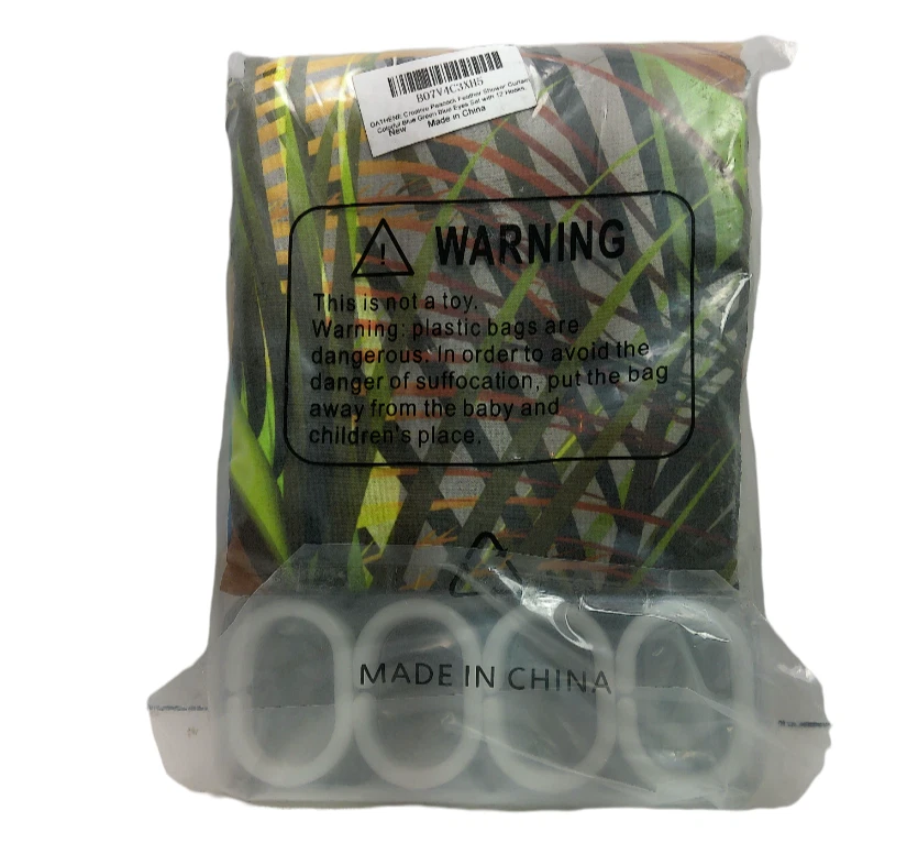 Новый натуральный павлинье перо дикой природы тропический душ занавески стены вися - Изображение 3 из 4