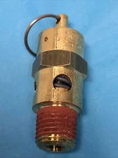165 PSI BRASS SAFETY PRESSURE RELIEF POP OFF VALVE, AIR TANK, COMPRESSOR,  1/4"
