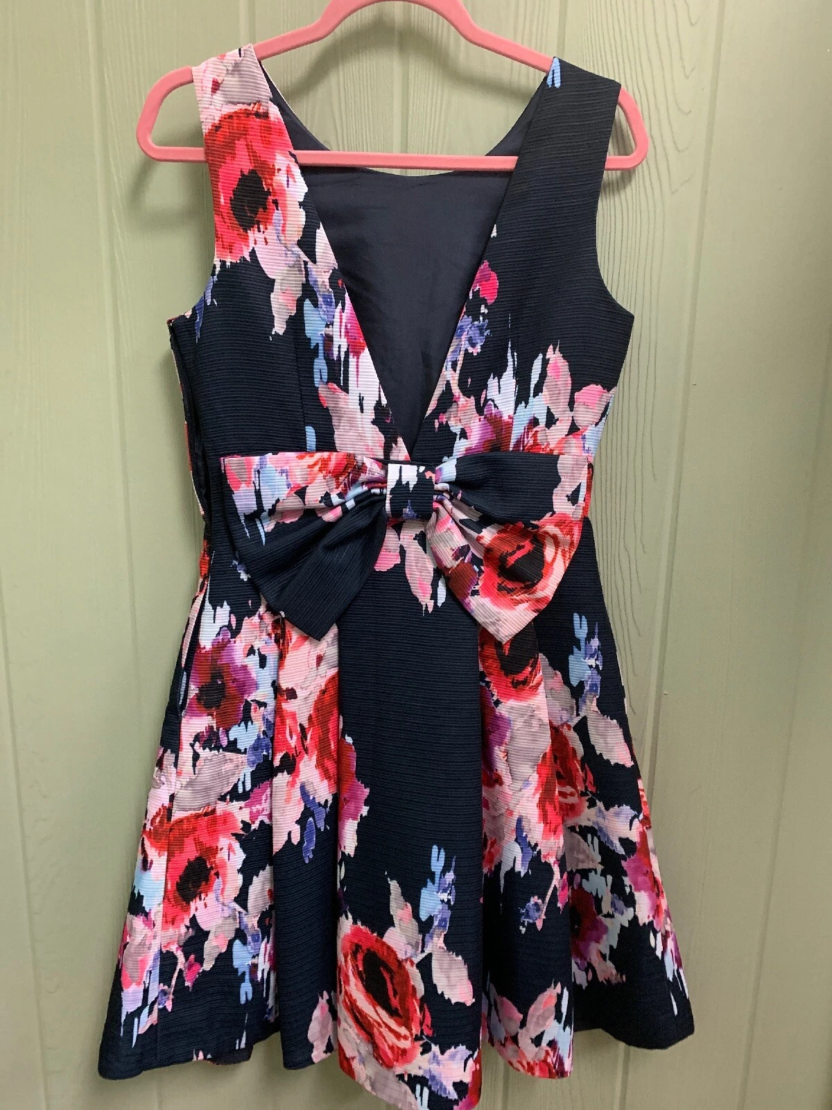 Abito tubino Kate Spade Hazy floreale aperto dietro fiocco 4 6 $498