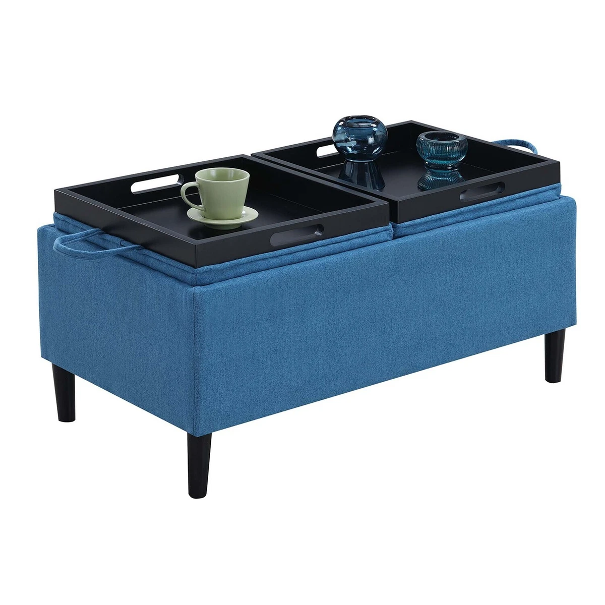 Convenience concepts designs4comfort magnolia storage ottoman with trays deals