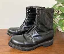 Chippewa Boots Size Womens 6 1/2 B Black Made USA Lace Up Vibram 17759 No Laces