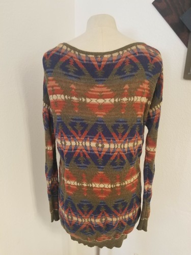 Denim & Supply Ralph Lauren Talla S Sudadera Túnica Vestido Estampado Azteca Para Mujer - Imagen 4 de 6