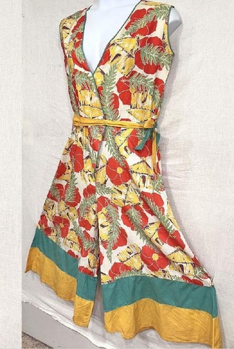 Vtg Women 20s 30s Tropical Hawaiian Beach Sportswear Pajamas Lounge Jumpsuit - Picture 8 of 19