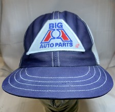 Vintage Big A Auto Parts Patch Snapback Trucker Hat Made In USA