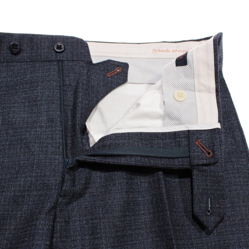 Zanella NWT Dress Pants Size 34 US Noah Blue Small Pattern 100% Wool - Picture 3 of 14