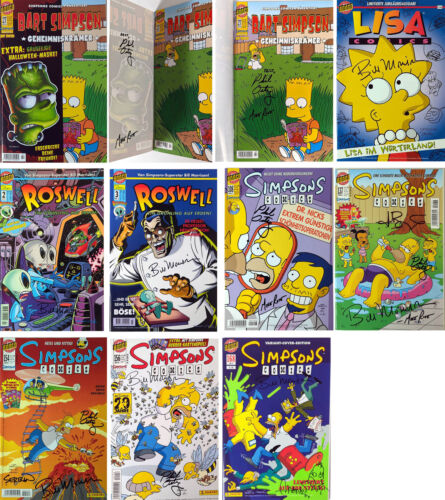 Signierte Comics von Simpsons, Roswell, Bart Simpson - Auswahl - Afbeelding 1 van 11