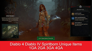 Diablo 4 Diablo IV Season 12 Spiritborn Unique Items Ancestral 1GA 2GA 3GA 4GA