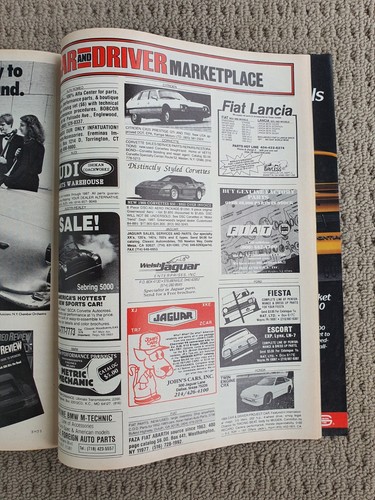 Car and Driver Magazine May 1988 Corvette, C-Type, 5 Series - Picture 15 of 17