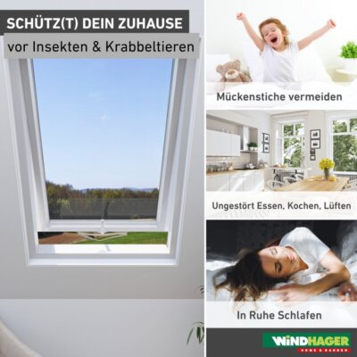 Fliegengitter für Dachfenster