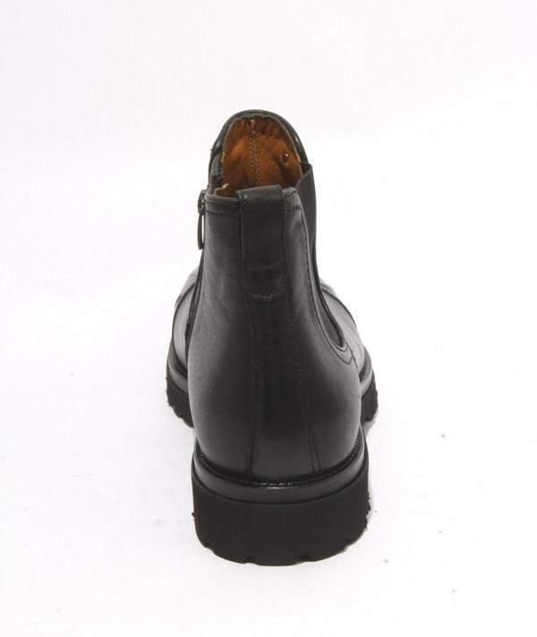Roberto Serpentini 50402 Black Leather Elastic Zip-Up Ankle  display picture 1