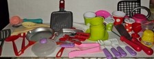 45 Pieces Pretend Play Kitchen Accessories Utensils Cookware
