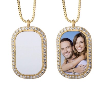 Vergoldet Hip Hop Bild Anhänger Halskette Eis maßgeschneiderter Schmuck mit Kette Geschenk