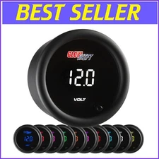 Self-Calibrating 10-Color LED Voltmeter Gauge - Battery Voltage 8-18V Readings