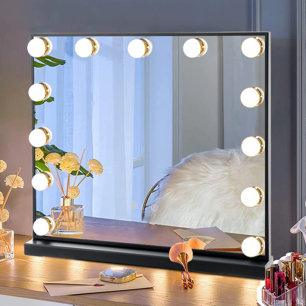 3 Color Lighting Dressing Table Mirror Hollywood Bulb LED Vanity