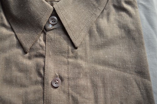 KHADI Cotton Men’s/Boy's Pointed Collar Short Sleeve Hand Woven & Spun Size S - Picture 6 of 8