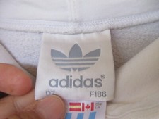 Veste à Capuche Vintage Adidas Hollande - Taille S - Blanc/orange - Occasion Très Bon état