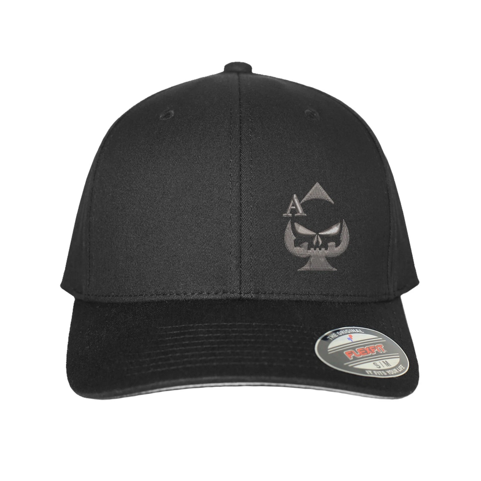 Ace of Spades Sniper Gun P u n isher Embroidered FlexFit Fitted Hat Baseball Cap